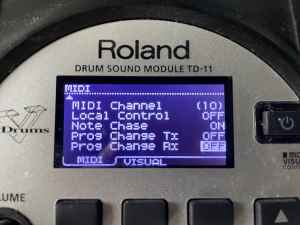 Turning off Local Control on a Roland TD-11