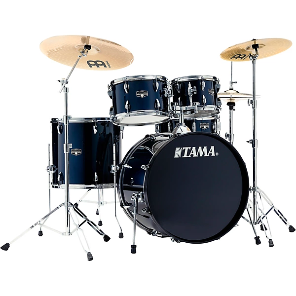 The TAMA Imperialstar drum kit can be purchased with a basic set of Meinl cymbals, including hi-hats, crash and ride.